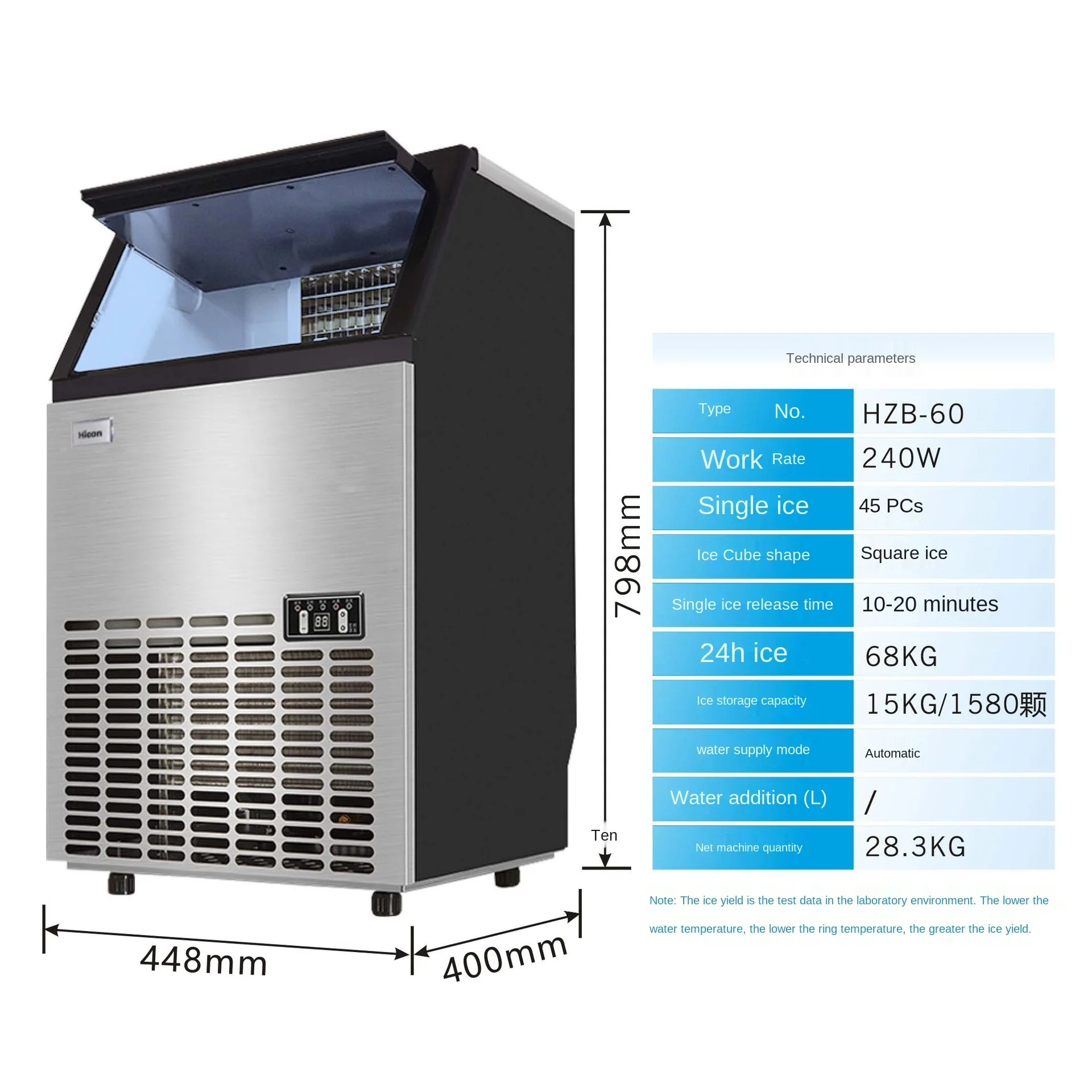 68KG24hours cube ice making machine automatic square ice maker for commercial use
68KG24hours cube ice making machine automatic square ice maker for commercial use