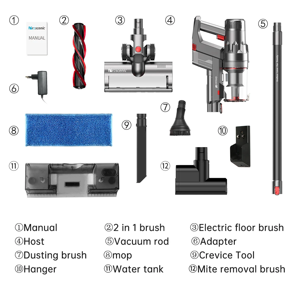 Proscenic P11 Cordless Vacuum Cleaner, Stick Vacuum with Mop, 26000pa Powerful Motor, Removable Battery
Proscenic P11 Cordless Vacuum Cleaner, Stick Vacuum with Mop, 26000pa Powerful Motor, Removable Battery