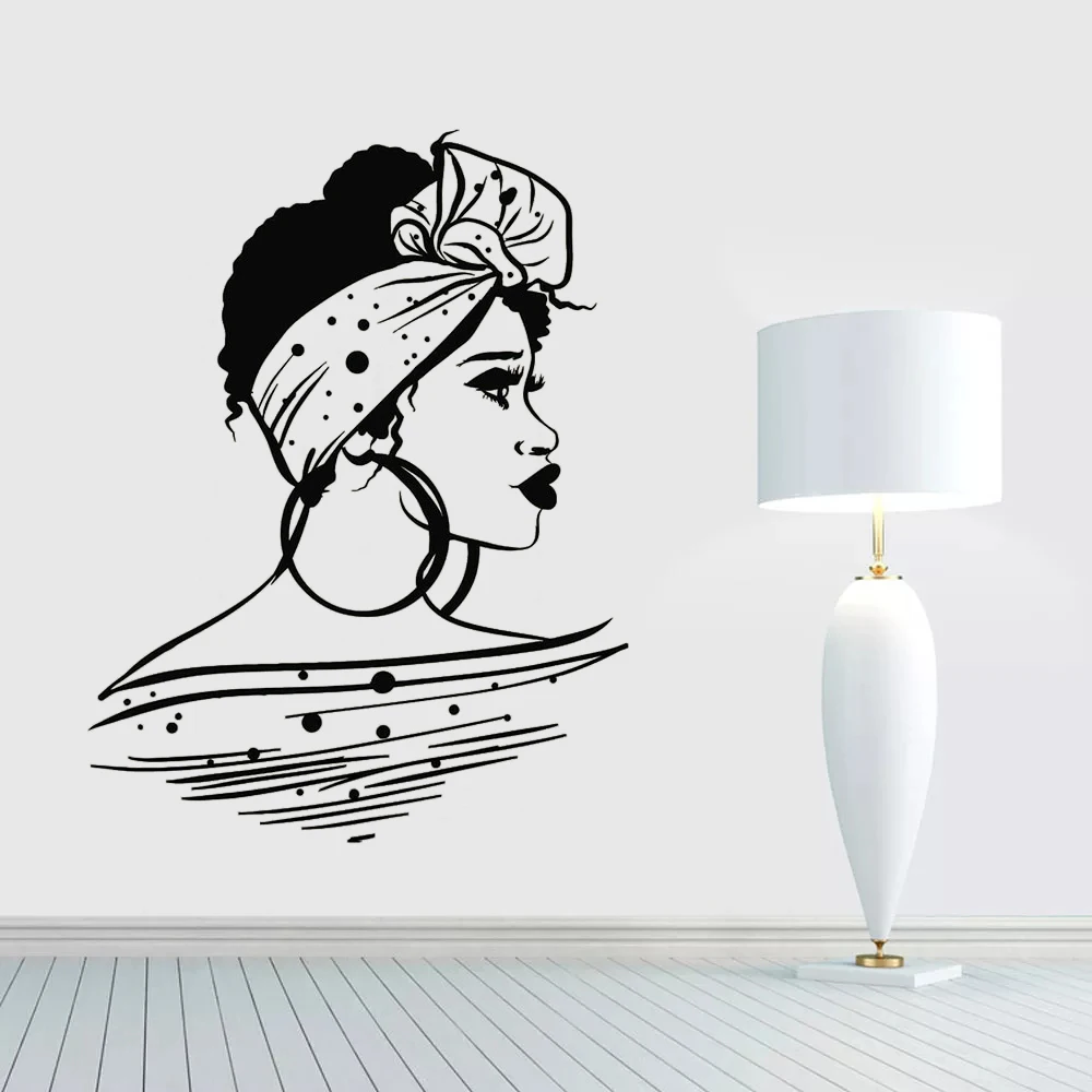 Bathroom African Woman Hairstyle Wall Decals Beautiful Black Girl Vinyl Stickers Beauty Salon Bedroom Decoration Murals DW21658
Bathroom African Woman Hairstyle Wall Decals Beautiful Black Girl Vinyl Stickers Beauty Salon Bedroom Decoration Murals DW21658