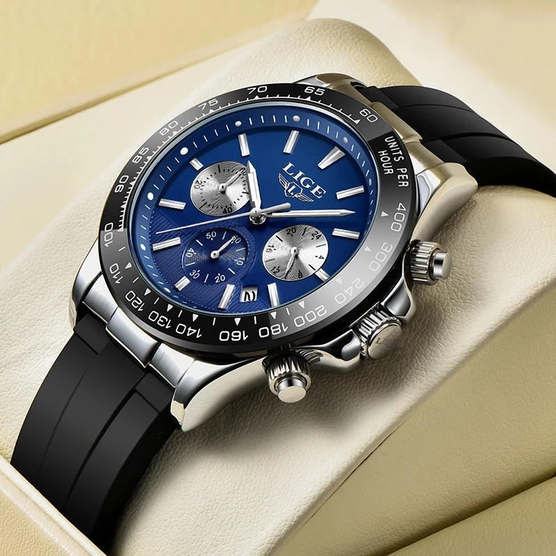 Часы LIGE мужские наручные, повседневные спортивные брендовые Роскошные водонепроницаемые Модные в стиле милитари, с хронографом
Часы LIGE мужские наручные, повседневные спортивные брендовые Роскошные водонепроницаемые Модные в стиле милитари, с хронографом