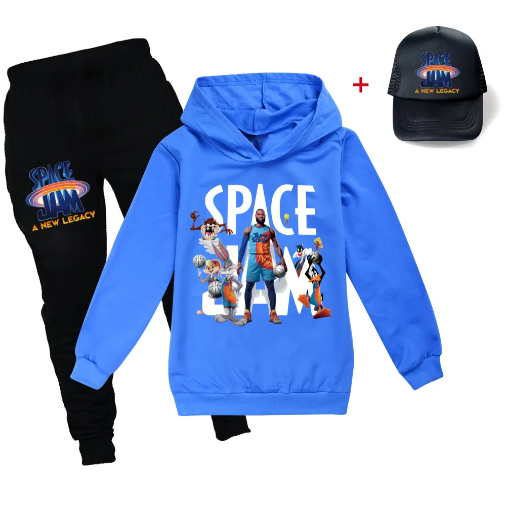 Комплект одежды для мальчиков и девочек Space Jam, толстовка, штаны и Кепка, комплект из 3 предметов, Осенняя детская одежда для подростков, Детск...
Комплект одежды для мальчиков и девочек Space Jam, толстовка, штаны и Кепка, комплект из 3 предметов, Осенняя детская одежда для подростков, Детск...