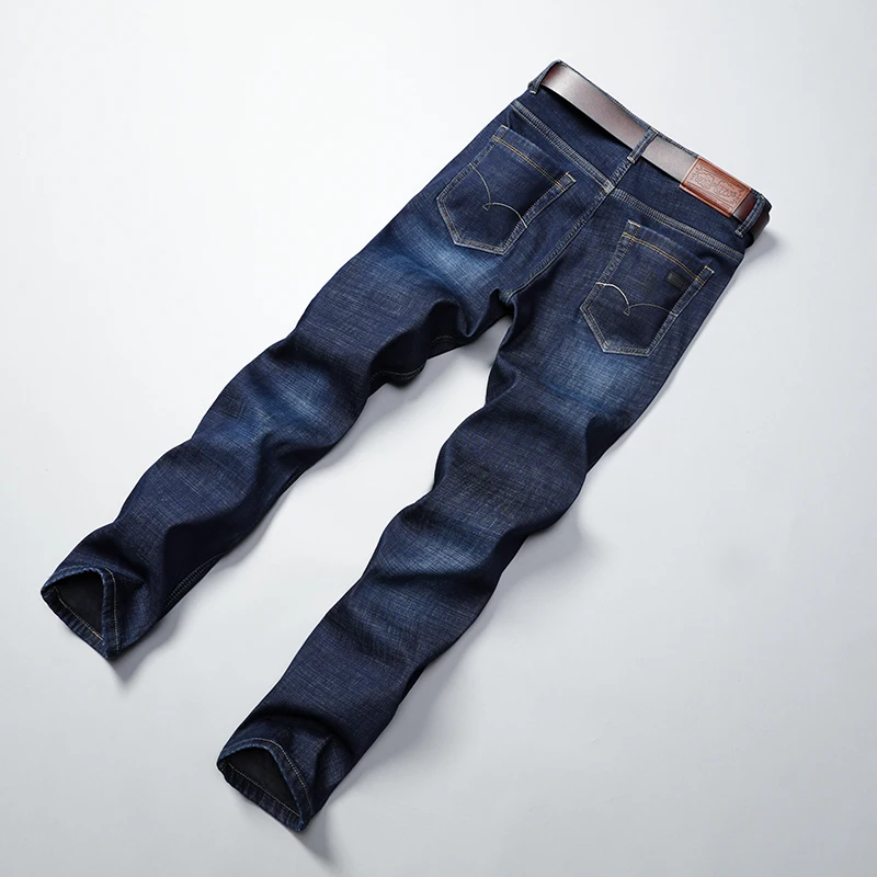 2020 Fashion Men's Winter Plus Velvet Jeans Men's Business Casual Thickening Elastic Warm Trousers Black Dark Blue 38 40 42 
2020 Fashion Men's Winter Plus Velvet Jeans Men's Business Casual Thickening Elastic Warm Trousers Black Dark Blue 38 40 42