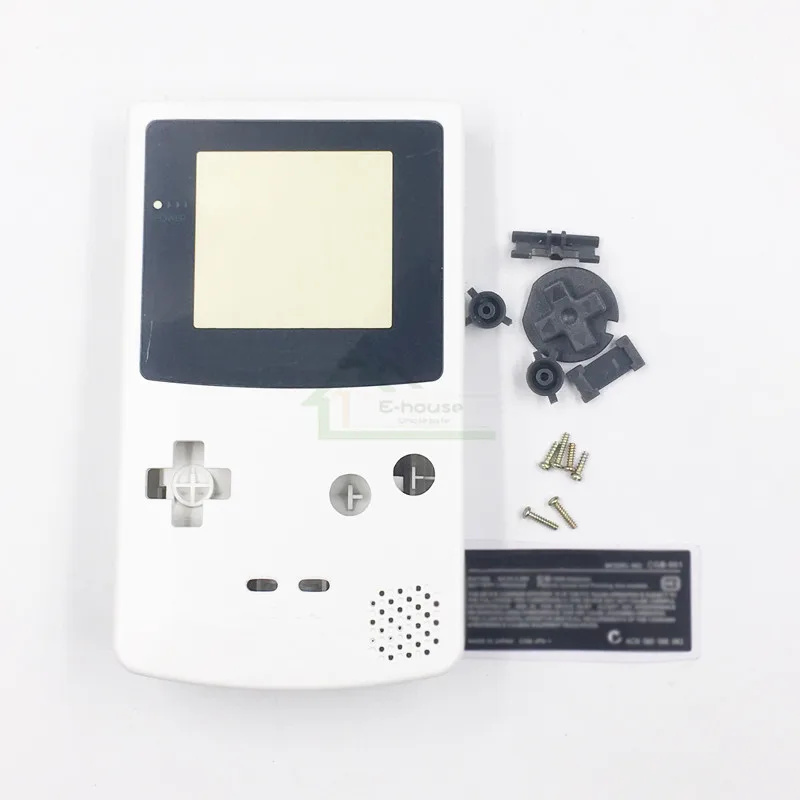Белый сменный Корпус Корпуса чехол для игровой консоли gameboy GBC house с кнопками |