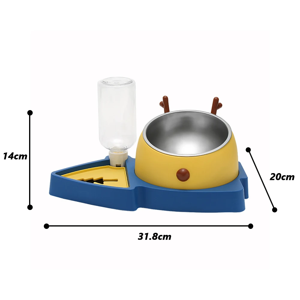 Pet Cat Bowl Automatic Feeder Dog Cat Food Bowl With Water Fountain Double Bowl Drinking Raised Stand Dish Bowls For Cats
Pet Cat Bowl Automatic Feeder Dog Cat Food Bowl With Water Fountain Double Bowl Drinking Raised Stand Dish Bowls For Cats