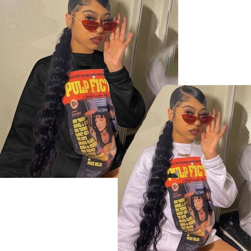 Женская Повседневная футболка с милым рисунком, свитер, сексуальный топ с длинными рукавами в стиле Харадзюку, спортивные летние футболки д...
Женская Повседневная футболка с милым рисунком, свитер, сексуальный топ с длинными рукавами в стиле Харадзюку, спортивные летние футболки д...