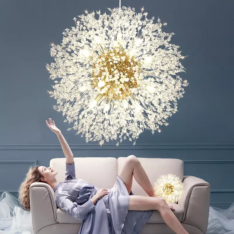 Crystal Dandelion Chandelier Lighting LED Crystal Pendant Lamp For Living Room Bedroom Shop Restaurant Hanging Light Fixture
Crystal Dandelion Chandelier Lighting LED Crystal Pendant Lamp For Living Room Bedroom Shop Restaurant Hanging Light Fixture