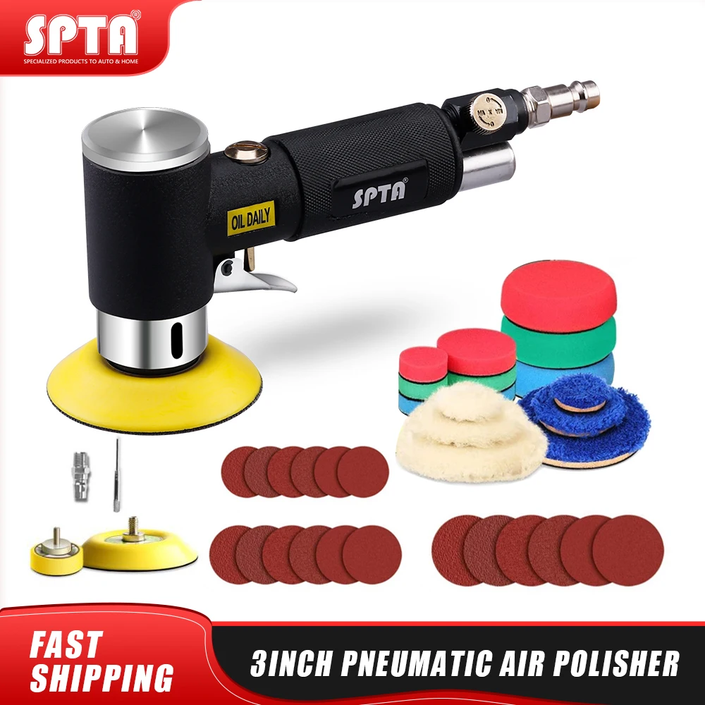 SPTA 1"/2"/3" Random Orbit Air Sander Mini Pneumatic Grinding Machine for Car Polishing High Speed Air Powered Sanding Polisher
SPTA 1"/2"/3" Random Orbit Air Sander Mini Pneumatic Grinding Machine for Car Polishing High Speed Air Powered Sanding Polisher