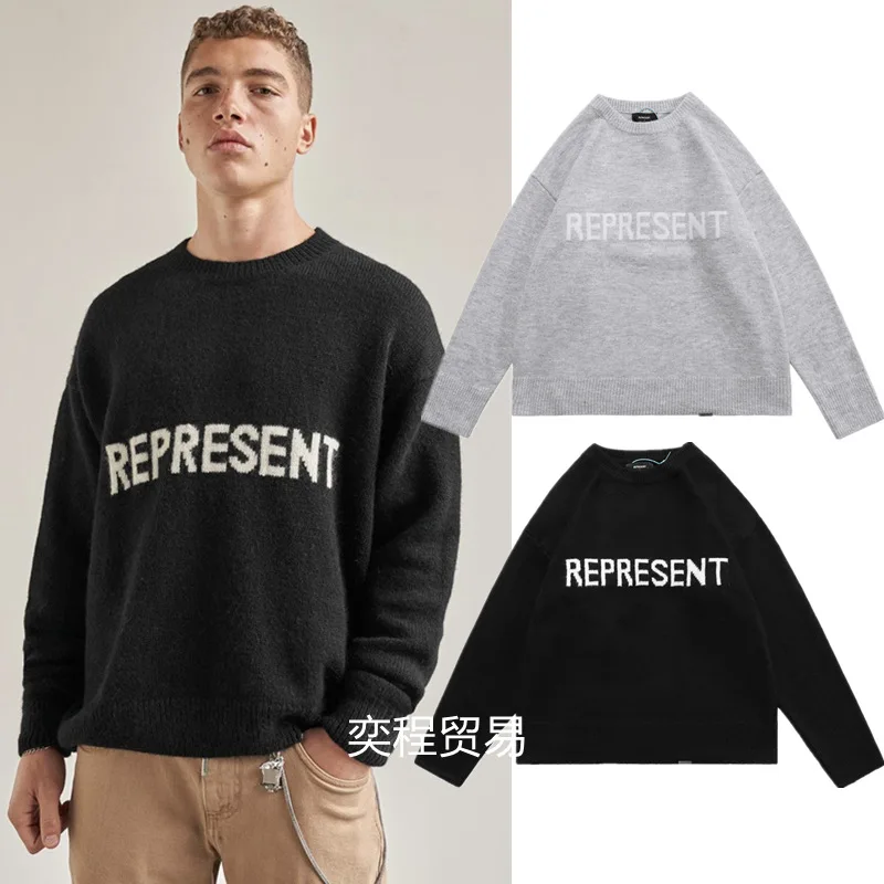 Черно-белый свитер с вышивкой REPRESENT 21SS, свитшоты с круглым вырезом в стиле High Street, мужской свитер, женская одежда 2021
Черно-белый свитер с вышивкой REPRESENT 21SS, свитшоты с круглым вырезом в стиле High Street, мужской свитер, женская одежда 2021