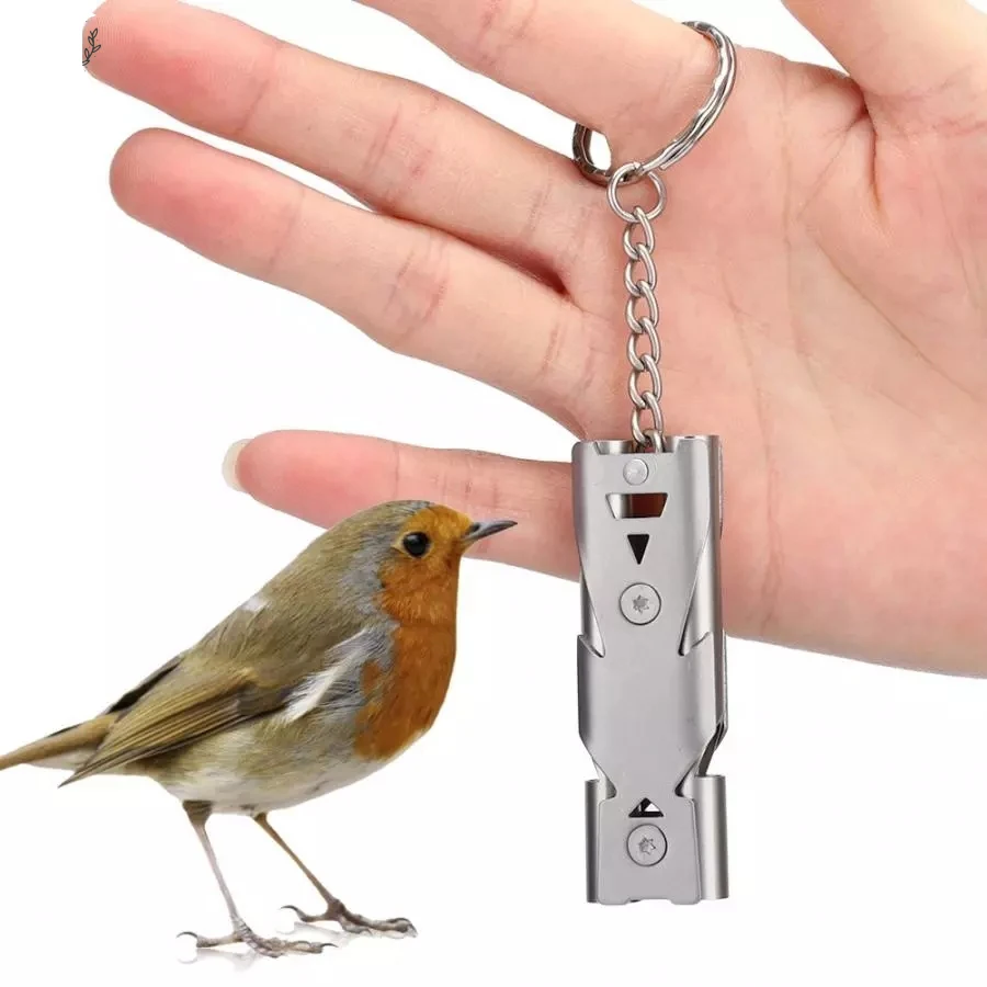 Bird training supplies Metal bird ultrasonic training whistle Stainless steel shock outdoor whistle Double hole whistle
Bird training supplies Metal bird ultrasonic training whistle Stainless steel shock outdoor whistle Double hole whistle