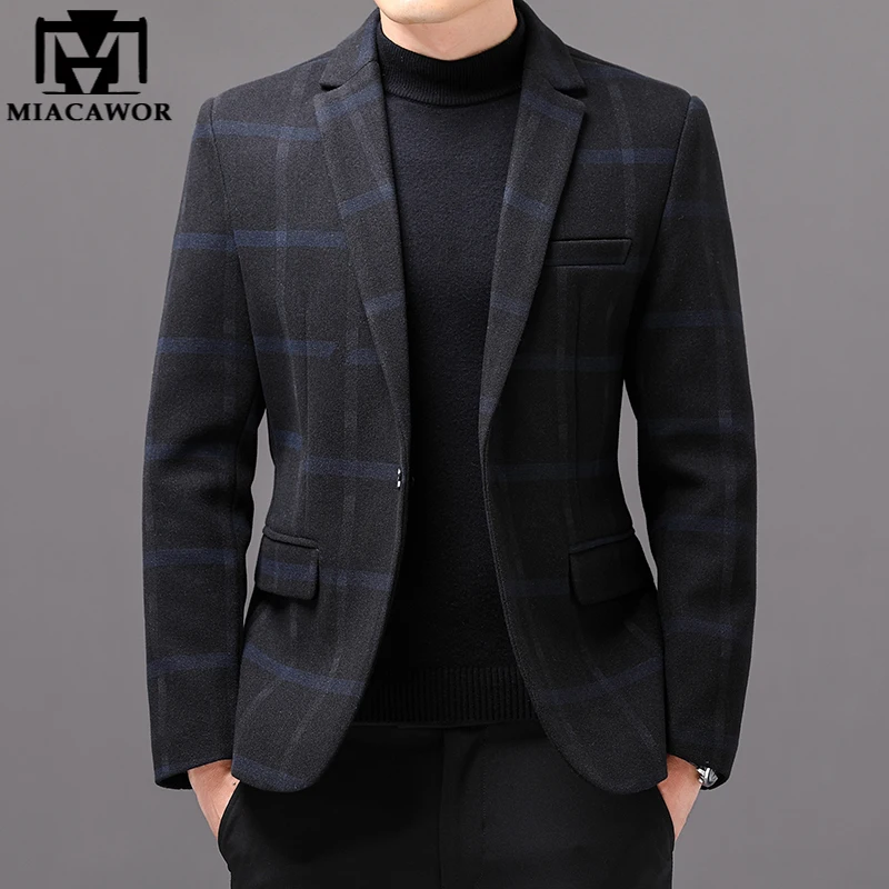 New Brand British Plaid Blazer Suit Men High Quality Wool Blends Casual Suit Jacket Slim Fit Men Clothing J766
New Brand British Plaid Blazer Suit Men High Quality Wool Blends Casual Suit Jacket Slim Fit Men Clothing J766