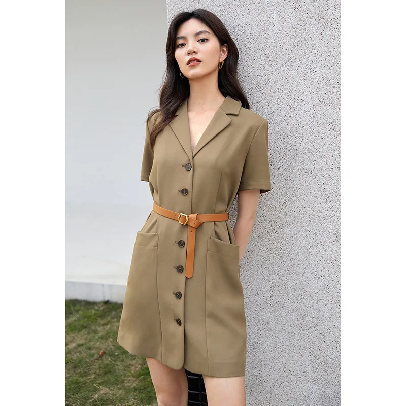Office 2021 Female Solid Summer Dress Button Multi-Pocket Casual Women's Dresses Sashes Short Sleeve Dresses Summer 2021 Ladies
Office 2021 Female Solid Summer Dress Button Multi-Pocket Casual Women's Dresses Sashes Short Sleeve Dresses Summer 2021 Ladies