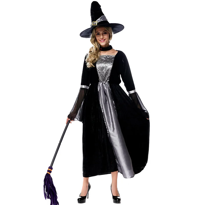 Halloween Costume Adult Cosplay Woman Clothes and Dresses Black Mesh Long Dress Costume
Halloween Costume Adult Cosplay Woman Clothes and Dresses Black Mesh Long Dress Costume