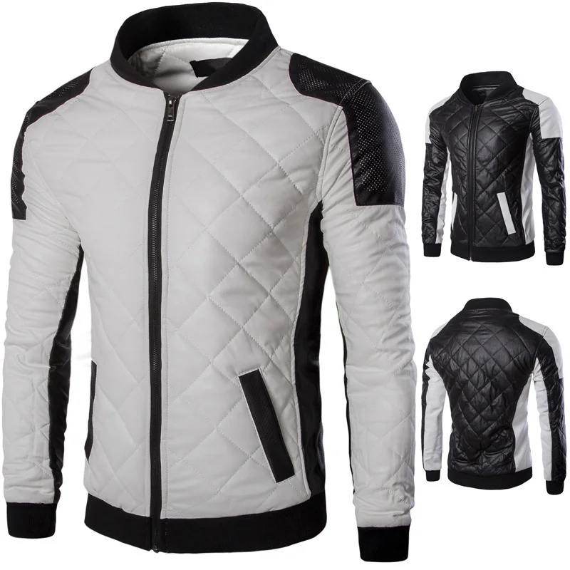 Autumn and winter new men's fashion leather clothes leisure slim fit color matching stand collar men's leather jacket
Autumn and winter new men's fashion leather clothes leisure slim fit color matching stand collar men's leather jacket