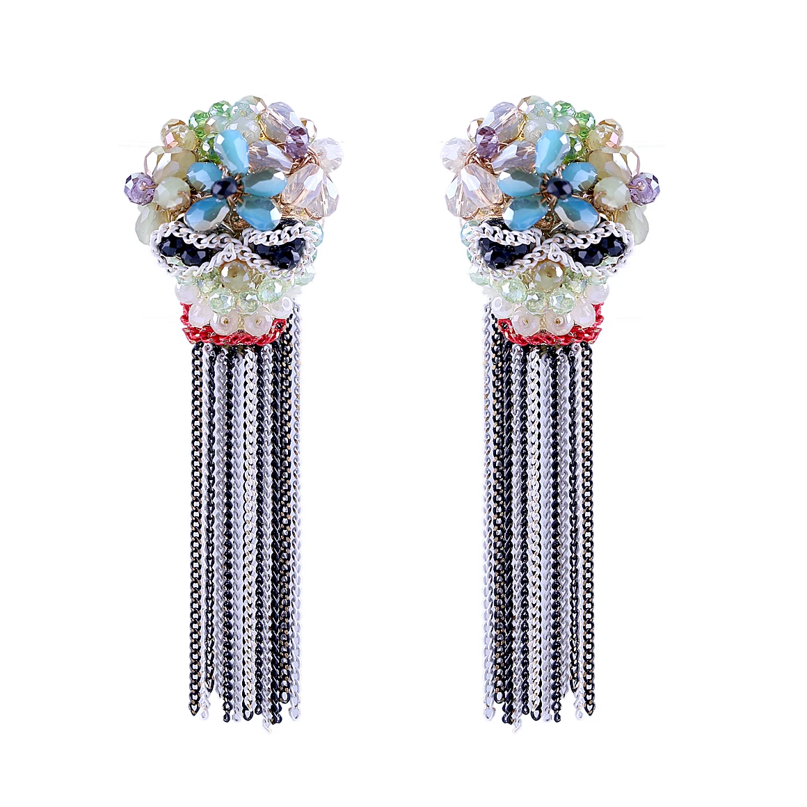 Fashion Crystal Stud Earrings for Women Gold Plated Ear Needle Statement Earrings Handmade Beaded Trendy Tassels Earrings 3381
Fashion Crystal Stud Earrings for Women Gold Plated Ear Needle Statement Earrings Handmade Beaded Trendy Tassels Earrings 3381