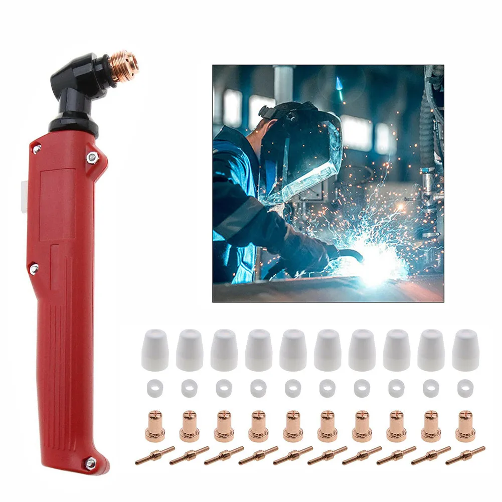 41Pcs PT31 Plasma Cutter Torch Head Body LG40 Electrode Tip Nozzle Cutting Consumables Fit For Plasma Cutting Machine
41Pcs PT31 Plasma Cutter Torch Head Body LG40 Electrode Tip Nozzle Cutting Consumables Fit For Plasma Cutting Machine