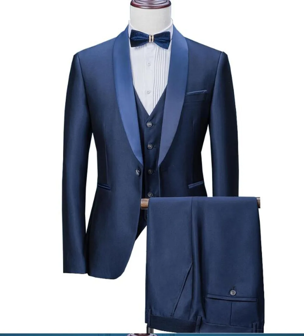 2020 New Navy Blue Mens Suits 3 Pieces Formal Business Blazer Tuxedos Shawl Lapel For Wedding Groom Man ( Jacket+Vest+Pants)
2020 New Navy Blue Mens Suits 3 Pieces Formal Business Blazer Tuxedos Shawl Lapel For Wedding Groom Man ( Jacket+Vest+Pants)