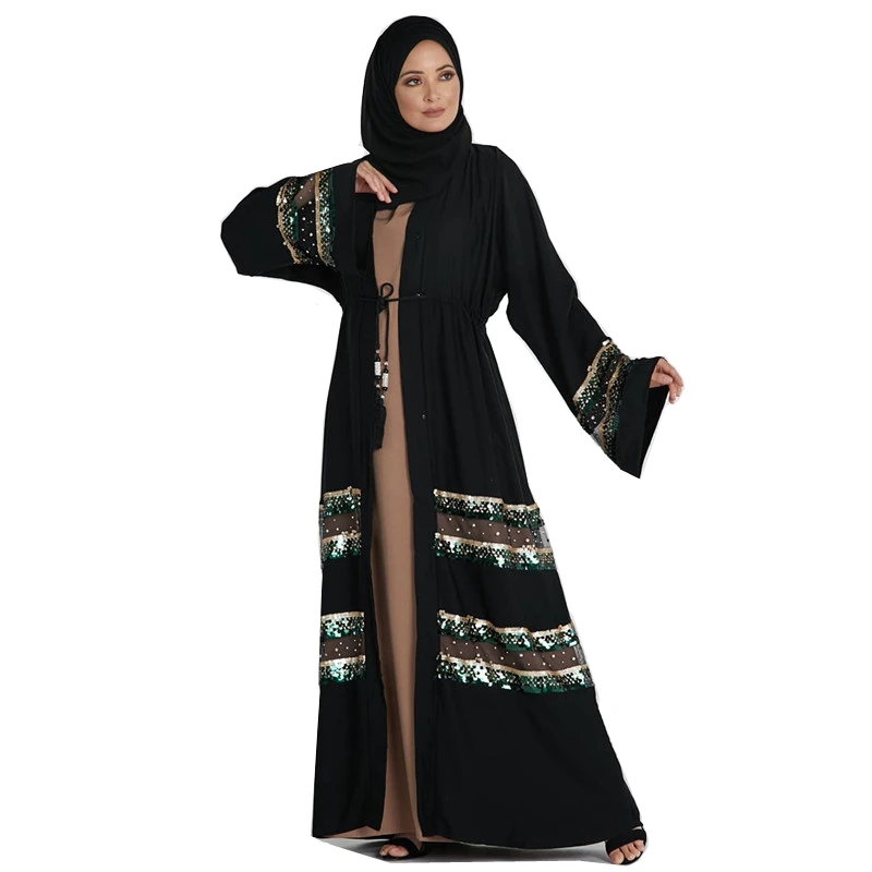 New muslim fashion abaya cardigan women sequins long dress Dubai Turkish ladies robe islam clothing abayas for women MSL194
New muslim fashion abaya cardigan women sequins long dress Dubai Turkish ladies robe islam clothing abayas for women MSL194