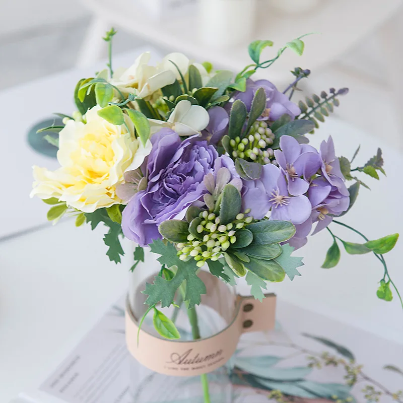 1 Bouquet Peony Artificial Flowers Hydrangea Eco-friendly Home Dining Table Wedding Decoration Silk Flowers Artificial Plants
1 Bouquet Peony Artificial Flowers Hydrangea Eco-friendly Home Dining Table Wedding Decoration Silk Flowers Artificial Plants