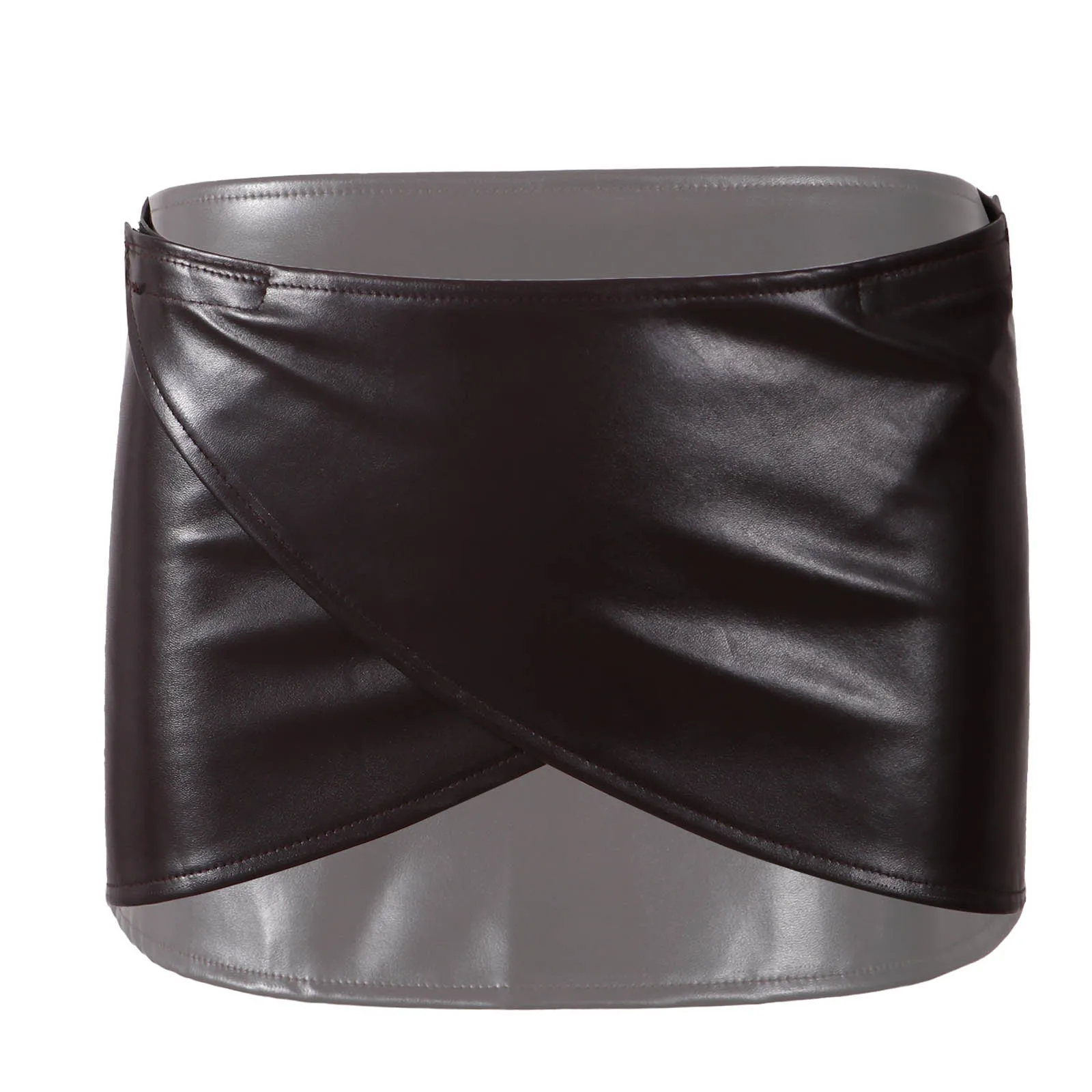 Women Faux Leather Babydolls Mini Skirt Anime Cosplay Costumes PU Leather Fastening Crisscross Front Apron Exotic Skirt Belt
Women Faux Leather Babydolls Mini Skirt Anime Cosplay Costumes PU Leather Fastening Crisscross Front Apron Exotic Skirt Belt