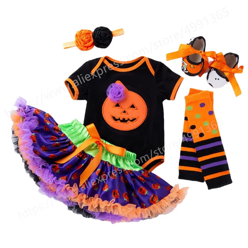 Halloween Kids Newborn Baby Girls Dresses Outfit Short Sleeve Pumpkin Romper Bodysuit Tutu Skirt Dress Clothes with Headband
Halloween Kids Newborn Baby Girls Dresses Outfit Short Sleeve Pumpkin Romper Bodysuit Tutu Skirt Dress Clothes with Headband