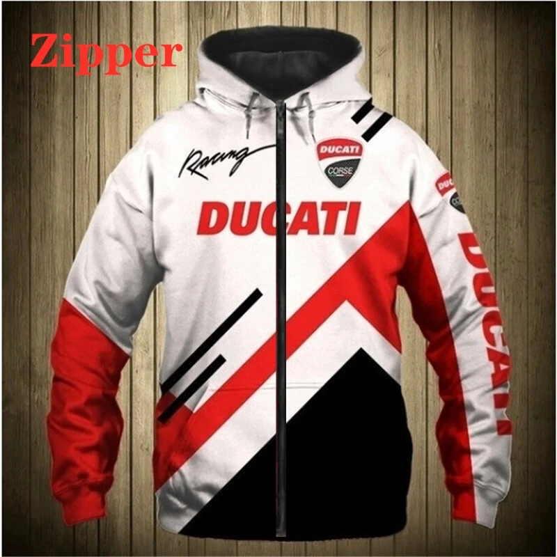 2021 New Ducati Motorcycle Racing Logo Hoodie 3D Print Zip Hooded High Quality Men Oversized Pullover Jacket Harajuku Streetwea
2021 New Ducati Motorcycle Racing Logo Hoodie 3D Print Zip Hooded High Quality Men Oversized Pullover Jacket Harajuku Streetwea