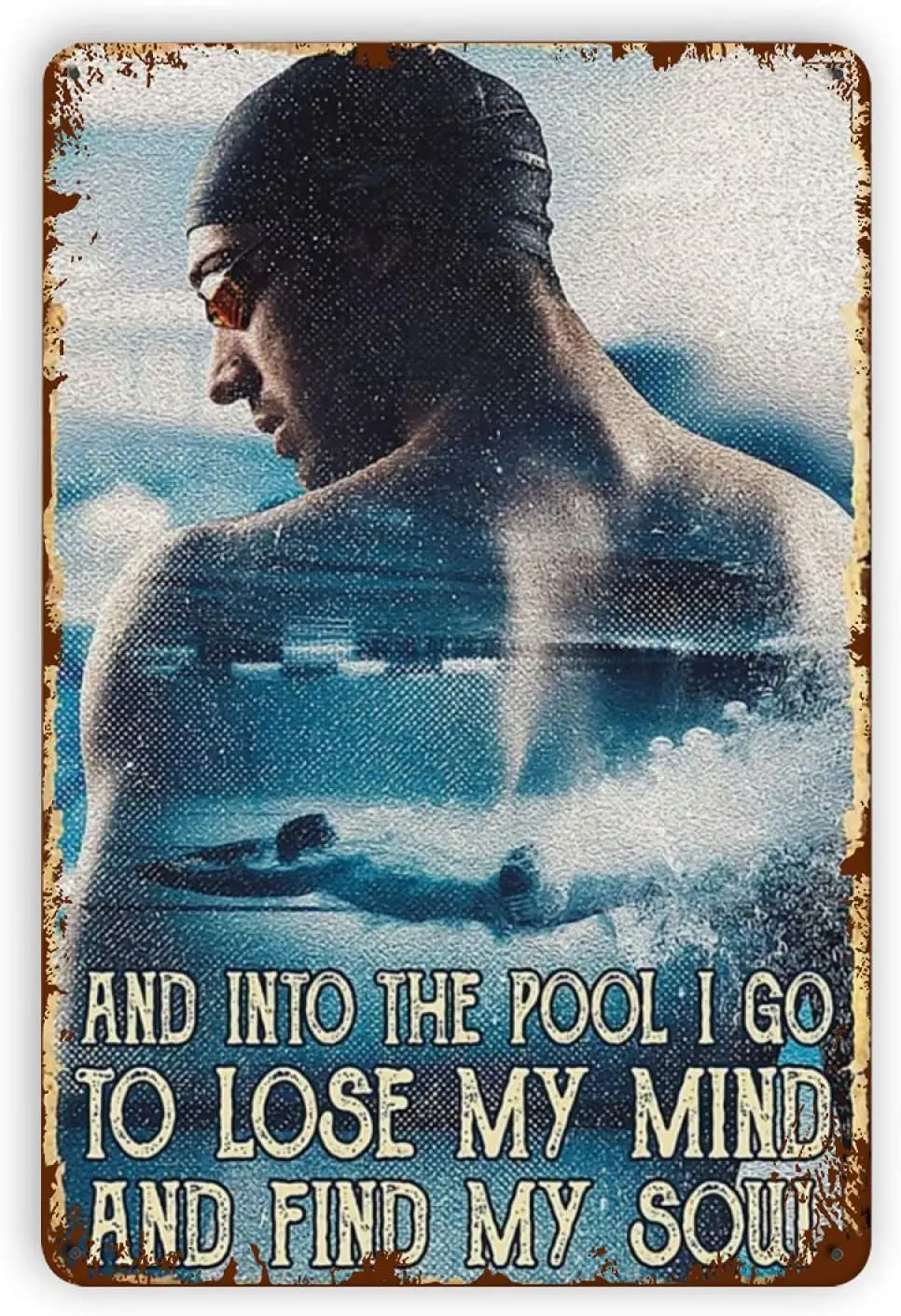 Vintage Metal Tin Signs, Swimming Into The Pool I Go To Lose My Mind Funny Wall Decor Retro Art Tin Sign Classic Decorations
Vintage Metal Tin Signs, Swimming Into The Pool I Go To Lose My Mind Funny Wall Decor Retro Art Tin Sign Classic Decorations
