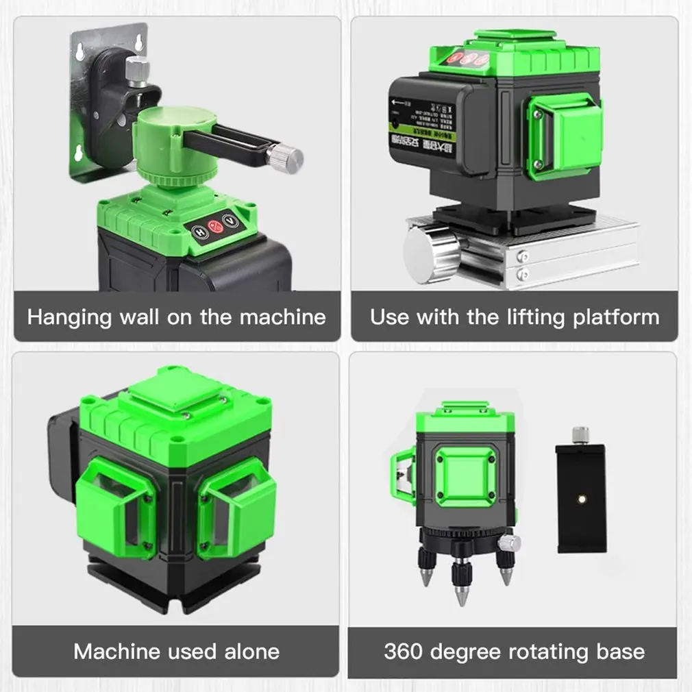 Green Light 12-line High-precision Spirit Level Horizon Meter Ground Wire Meter Infrared Level Built-in Lithium Battery
Green Light 12-line High-precision Spirit Level Horizon Meter Ground Wire Meter Infrared Level Built-in Lithium Battery