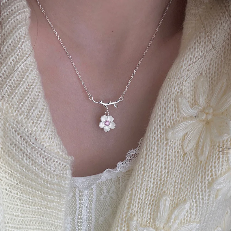 925 Sterling Silver Cherry Blossoms Charm Pendants Necklace For Women Statement Christmas Party Jewelry dz025
925 Sterling Silver Cherry Blossoms Charm Pendants Necklace For Women Statement Christmas Party Jewelry dz025
