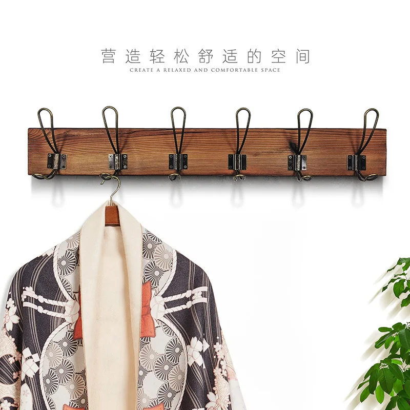 Retro American-Style Solid Wood Clothes Rack Wall Hangers Bed & Breakfast Hallstand Wall Hole Punched Nail Porch after Hook Row
Retro American-Style Solid Wood Clothes Rack Wall Hangers Bed & Breakfast Hallstand Wall Hole Punched Nail Porch after Hook Row