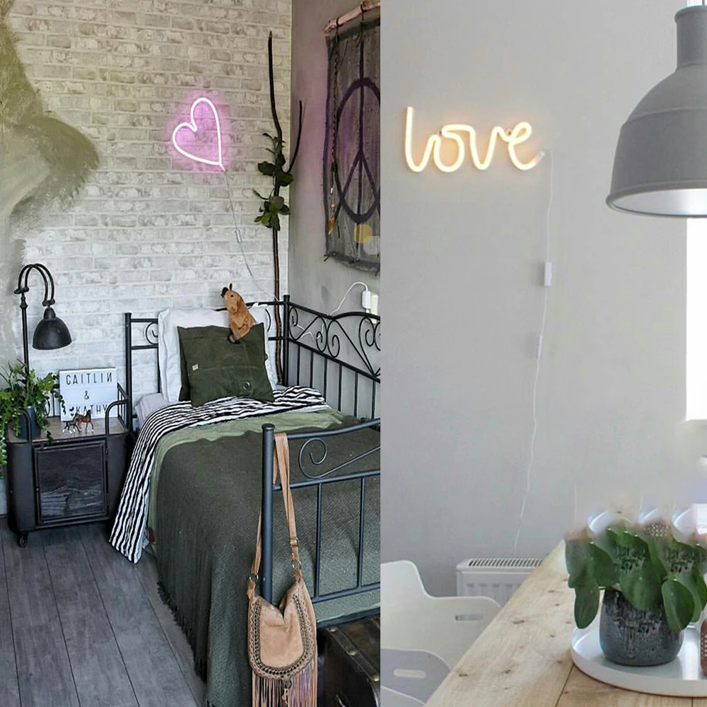 Heart Shape Neon Sign Wall Hanging Light for Wedding Bedroom Home Holiday Party Bar USB Powered Valentine's Day Christmas Decor
Heart Shape Neon Sign Wall Hanging Light for Wedding Bedroom Home Holiday Party Bar USB Powered Valentine's Day Christmas Decor