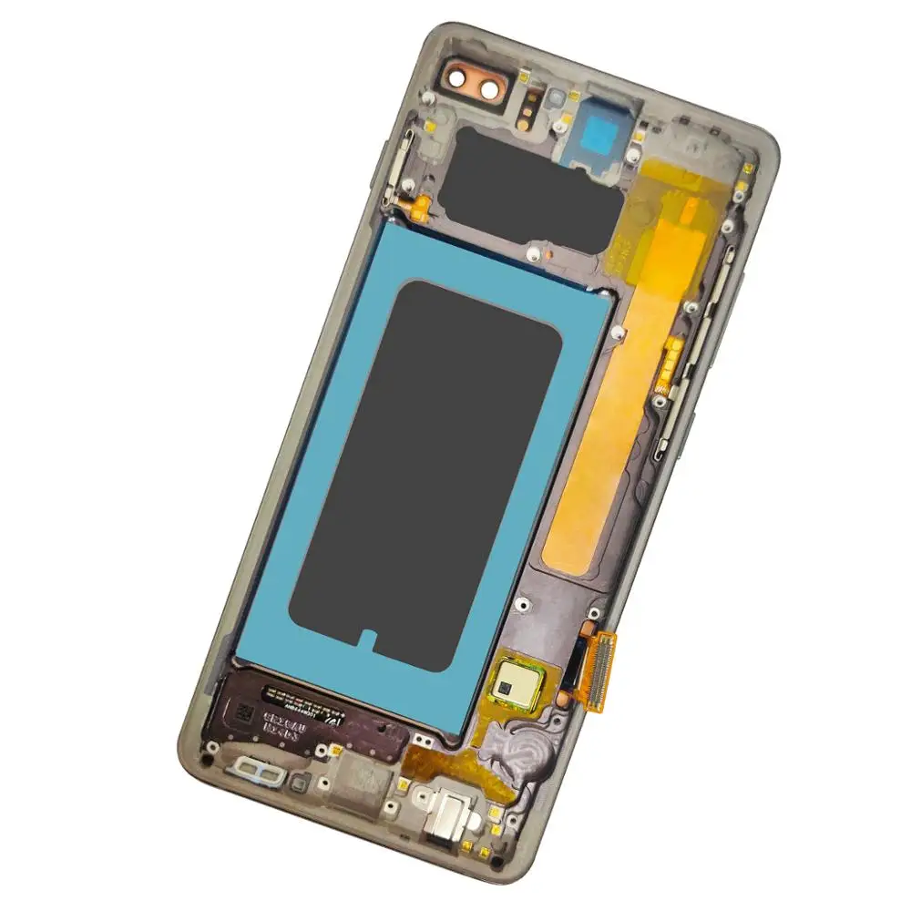 AAA+ Super AMOLED LCD Display For SAMSUNG Galaxy S10 G973F S10+ Plus G975F Touch Screen Digitizer Assembly With Frame | Мобильные
