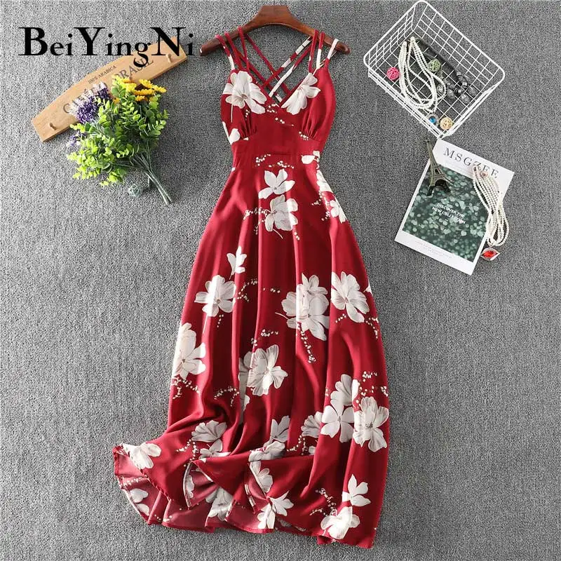 Beiyingni V-neck Dresses for Women Floral Printed Sexy Backless Beach Boho Casual Vacation Dress High Waist Strap Dress Clothes
Beiyingni V-neck Dresses for Women Floral Printed Sexy Backless Beach Boho Casual Vacation Dress High Waist Strap Dress Clothes