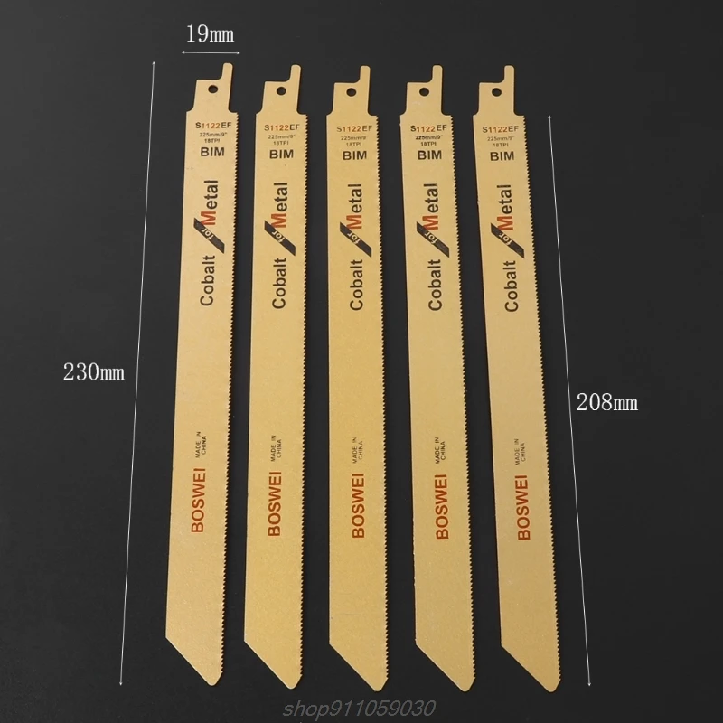 5 Pc 9 Inch BIM Reciprocating Quick Cut Saw Blade S1122EF For Metal Wood Cutting D17 20 Dropshipping
5 Pc 9 Inch BIM Reciprocating Quick Cut Saw Blade S1122EF For Metal Wood Cutting D17 20 Dropshipping