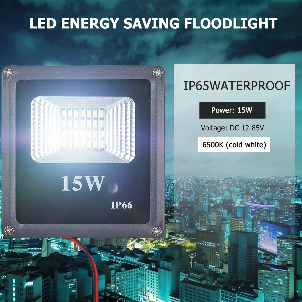 Practical 15W 28 LED Super Bright Floodlight Multi-functional Durable Classic DC 12-85V Outdoor Street Lighting Flood Lamp
Practical 15W 28 LED Super Bright Floodlight Multi-functional Durable Classic DC 12-85V Outdoor Street Lighting Flood Lamp