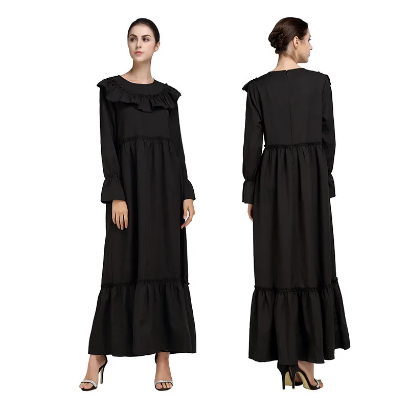 Muslim Arabic Long Sleeve Patchwork Ruffle Fashion Women Long Dress Islamic O-neck Abaya Ramadan Middle East Dubai Maxi Robe New
Muslim Arabic Long Sleeve Patchwork Ruffle Fashion Women Long Dress Islamic O-neck Abaya Ramadan Middle East Dubai Maxi Robe New