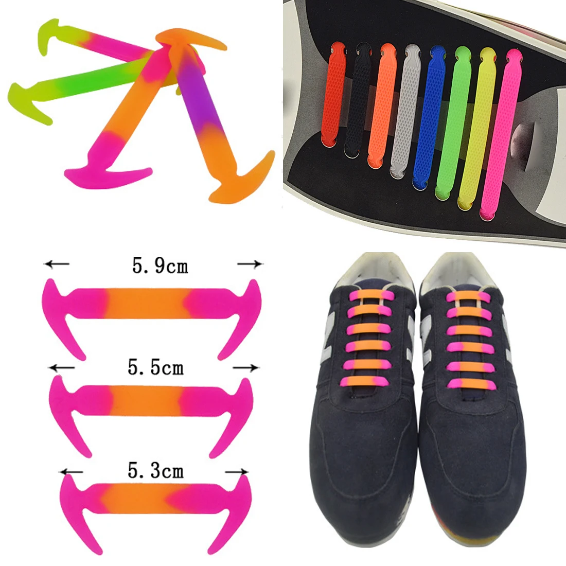 12pcs/lot Easy No Tie hoes Accessories Elastic Silicone Shoelaces Shoelace Creative Lazy Silicone Laces No Tie Rubber Lace
12pcs/lot Easy No Tie hoes Accessories Elastic Silicone Shoelaces Shoelace Creative Lazy Silicone Laces No Tie Rubber Lace