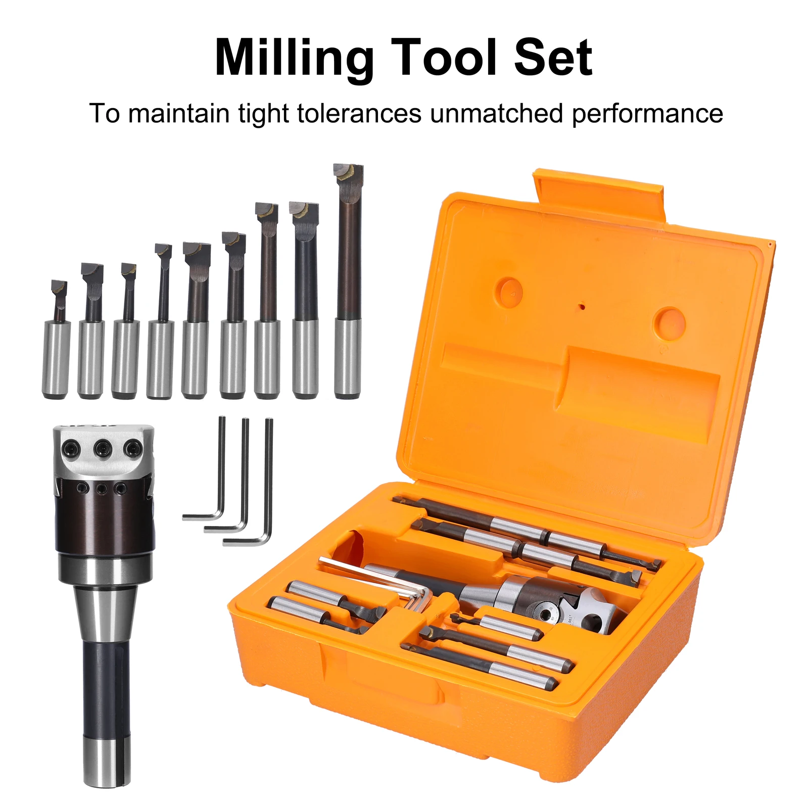 Milling machine 2inch Boring Heads R8 Shank Holder Set with 1/2inch Carbide Boring Bar for Manufacturing and Milling Workpiece
Milling machine 2inch Boring Heads R8 Shank Holder Set with 1/2inch Carbide Boring Bar for Manufacturing and Milling Workpiece