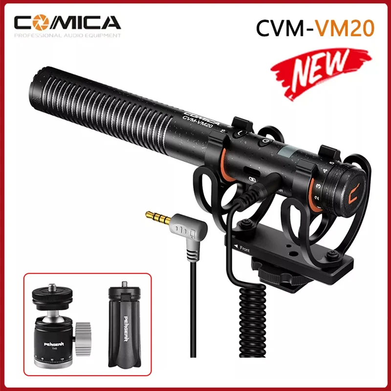 Comica CVM-VM20 Super Cardioid Condenser Shotgun Microphone OLED Multi-Functional Smartphone Mic for Sony Nikon Canon Camera
Comica CVM-VM20 Super Cardioid Condenser Shotgun Microphone OLED Multi-Functional Smartphone Mic for Sony Nikon Canon Camera