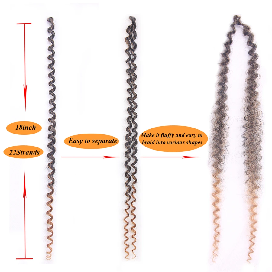 Passion Twist Crochet Hair Extensions Synthetic Crochet Braiding Hair Bohemia Crochet Braids Deep twist crochet hair 22 roots
Passion Twist Crochet Hair Extensions Synthetic Crochet Braiding Hair Bohemia Crochet Braids Deep twist crochet hair 22 roots