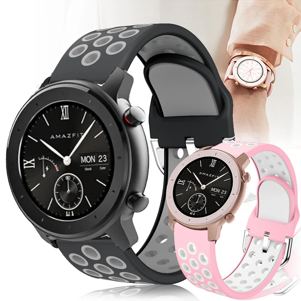 Фото Для Xiaomi Huami Amazfit GTS GTR 42 мм 47 силиконовый ремешок для часов 22 20 спортивный браслет