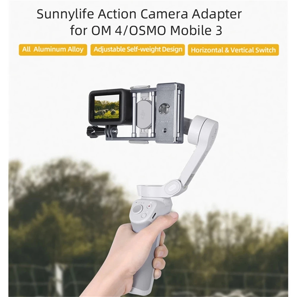 Handheld Gimbal Action Camera Adapter Switch Mount Plate Stabilizer Accessories for GoPro /Osmo Action / OM 4 / Osmo Mobile 3
Handheld Gimbal Action Camera Adapter Switch Mount Plate Stabilizer Accessories for GoPro /Osmo Action / OM 4 / Osmo Mobile 3