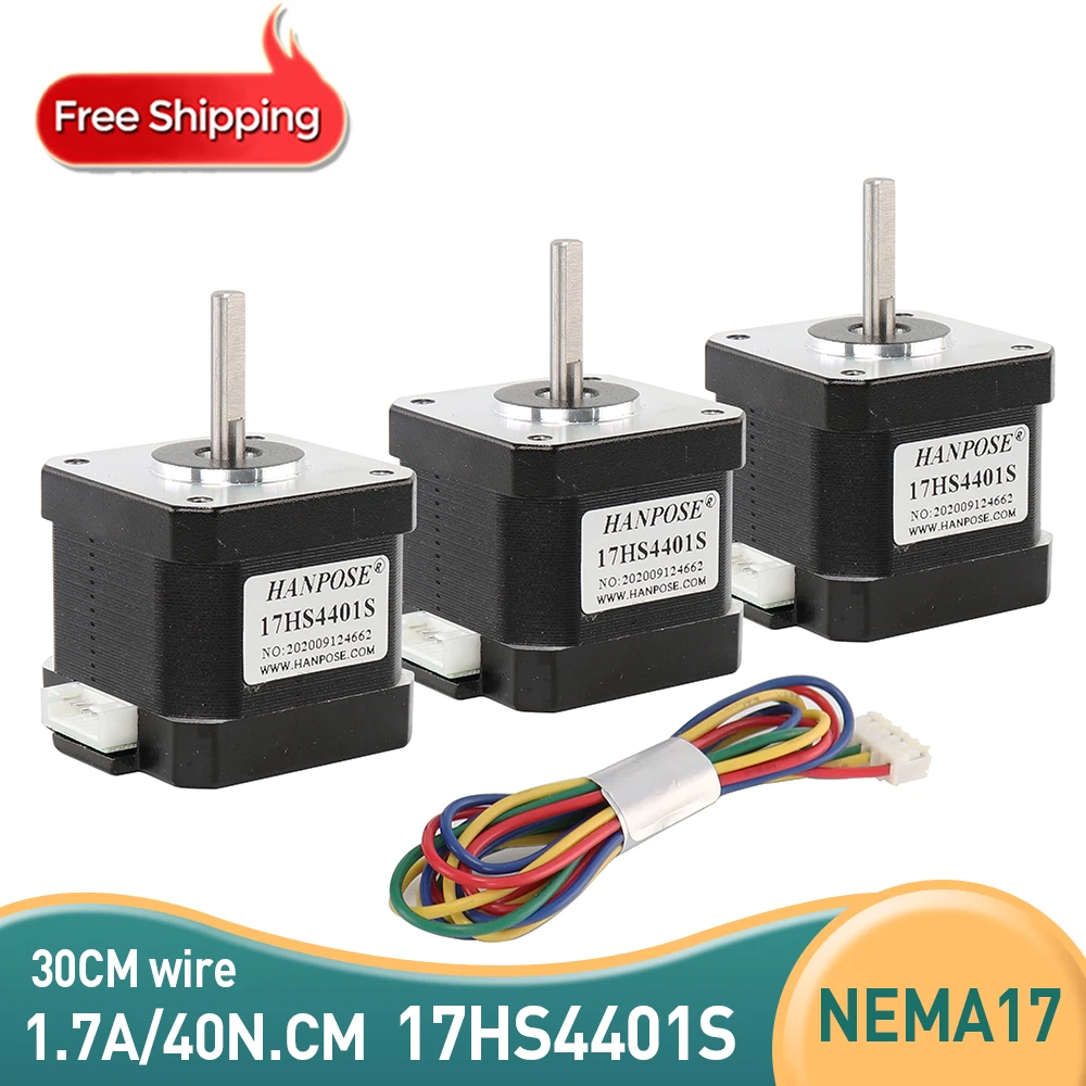 Free Shipping 1PCS Nema17 Stepper Motor 42 motor 42BYGH 40N.CM 1.7A 17HS4401S motor for CNC XYZ 3D printer 4-lead Nema 17 motor
Free Shipping 1PCS Nema17 Stepper Motor 42 motor 42BYGH 40N.CM 1.7A 17HS4401S motor for CNC XYZ 3D printer 4-lead Nema 17 motor
