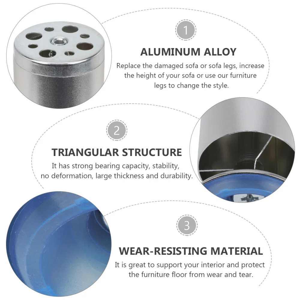 4pcs Adjustable Aluminum Alloy Furniture Legs Cabinet Table Round Shape Feet
4pcs Adjustable Aluminum Alloy Furniture Legs Cabinet Table Round Shape Feet
