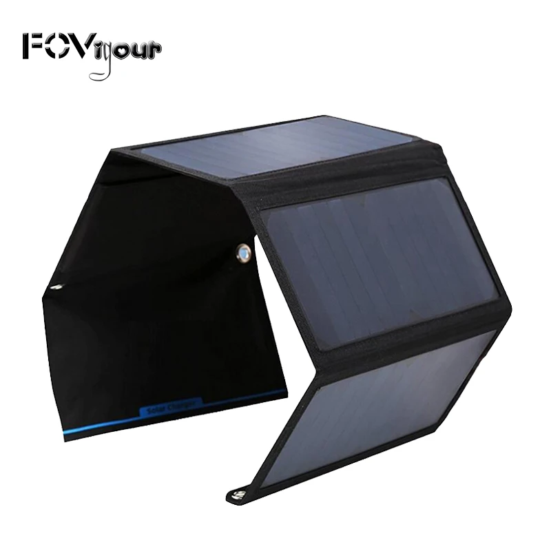 Складное солнечное зарядное устройство FOVigour 28 Вт с двумя USB-портами, водонепроницаемое солнечное зарядное устройство для улицы
Складное солнечное зарядное устройство FOVigour 28 Вт с двумя USB-портами, водонепроницаемое солнечное зарядное устройство для улицы