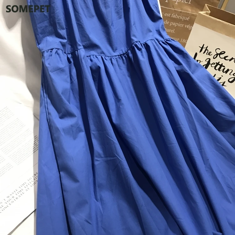 2020 Summer Boho Dress Sexy Ruffles Sleeveless Women Blue Long Dress Elegant Women Casual Pure Color Cotton Maxi Dress Vestidos
2020 Summer Boho Dress Sexy Ruffles Sleeveless Women Blue Long Dress Elegant Women Casual Pure Color Cotton Maxi Dress Vestidos