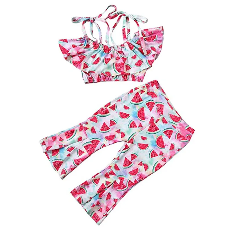 2020 Baby Summer Clothing Newborn Baby Girl Print Sleeveless Sling Top+Long Bell Pants Bottoms Outfits Cotton Clothes Sets 1-6Y
2020 Baby Summer Clothing Newborn Baby Girl Print Sleeveless Sling Top+Long Bell Pants Bottoms Outfits Cotton Clothes Sets 1-6Y