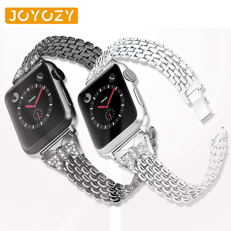 Фото Браслет Joyozy из нержавеющей стали для часов apple watch series 4/3/2/1 | Наручные часы