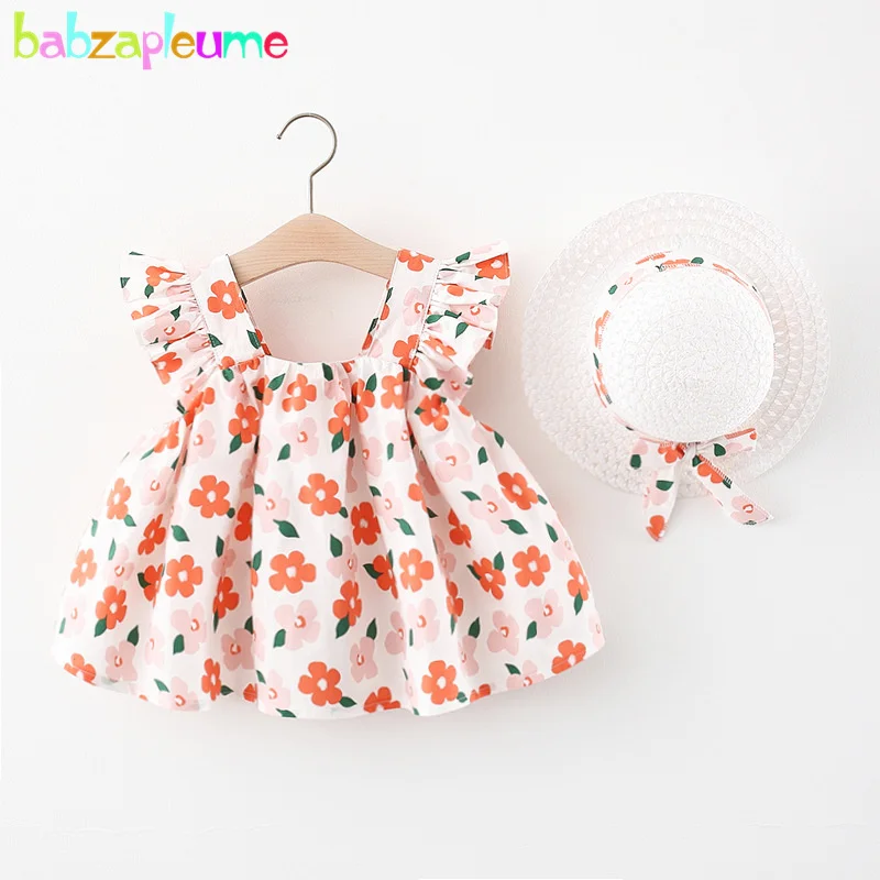 Summer Dresses Newborn Baby Clothes Korean Cute Sleeveless Fashion Print Flowers Dress+Sunhat Little Girls Clothing Set BC2082-1
Summer Dresses Newborn Baby Clothes Korean Cute Sleeveless Fashion Print Flowers Dress+Sunhat Little Girls Clothing Set BC2082-1
