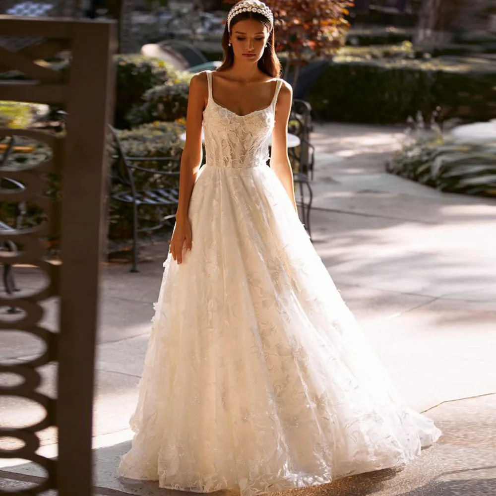 Wedding Dresses Pastrol Modern Square Collar Sleeveless Spaghetti Straps BacklessTulle Appliques Court Train Свадебное Платье
Wedding Dresses Pastrol Modern Square Collar Sleeveless Spaghetti Straps BacklessTulle Appliques Court Train Свадебное Платье