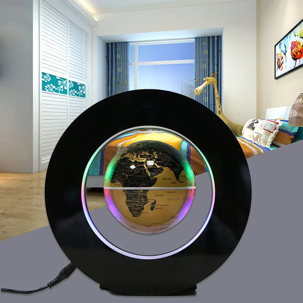 Фото Новинка Светодиодный Плавающий глобус магнитная левитация светильник волшебная